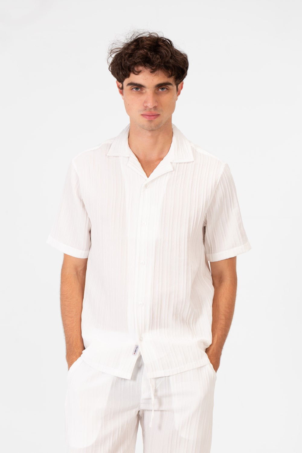 طقم رجالي من الكتان سليم فيت قابل للتنفس