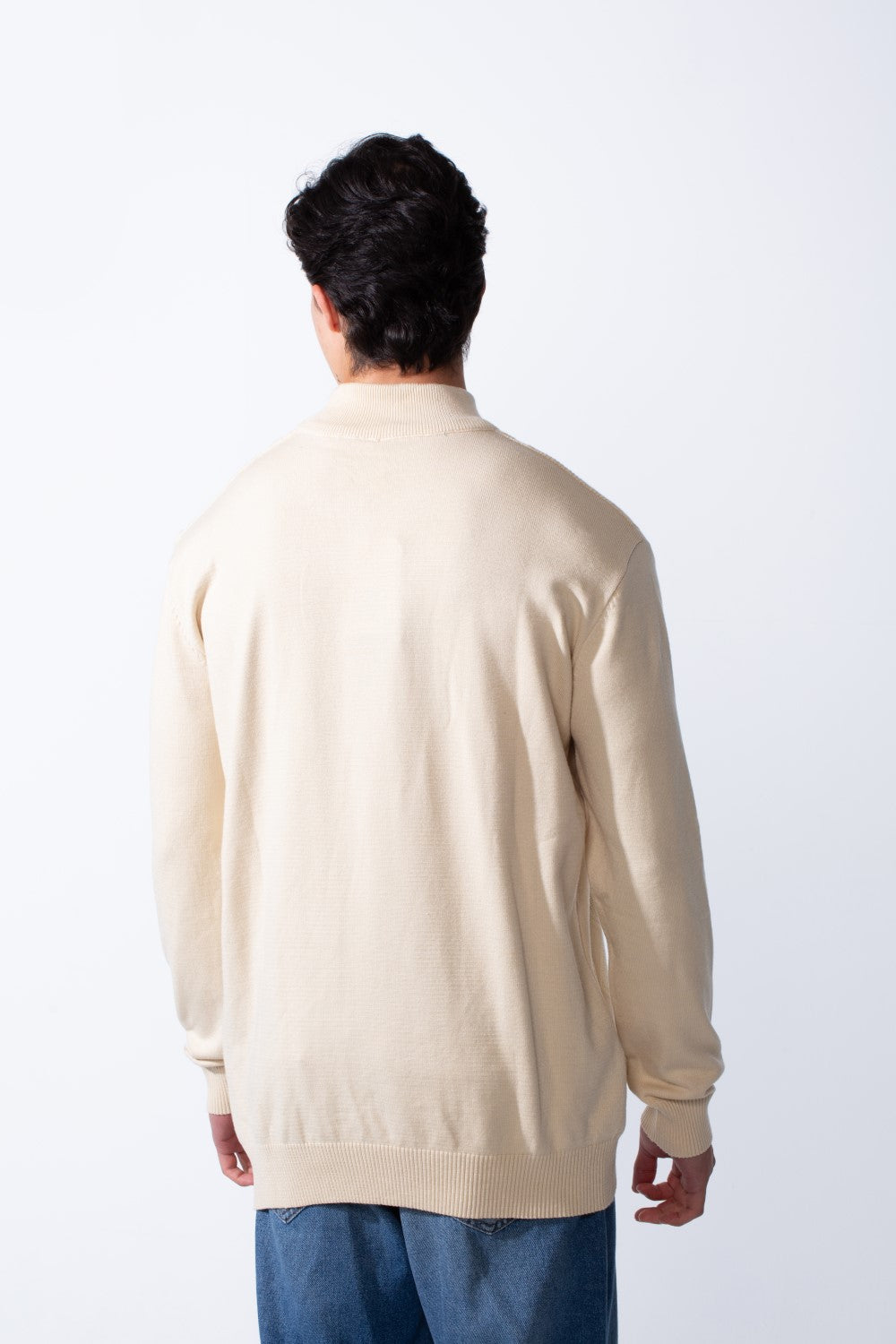 Men's High Neck Slim Fit Unique Knitted  Pullover