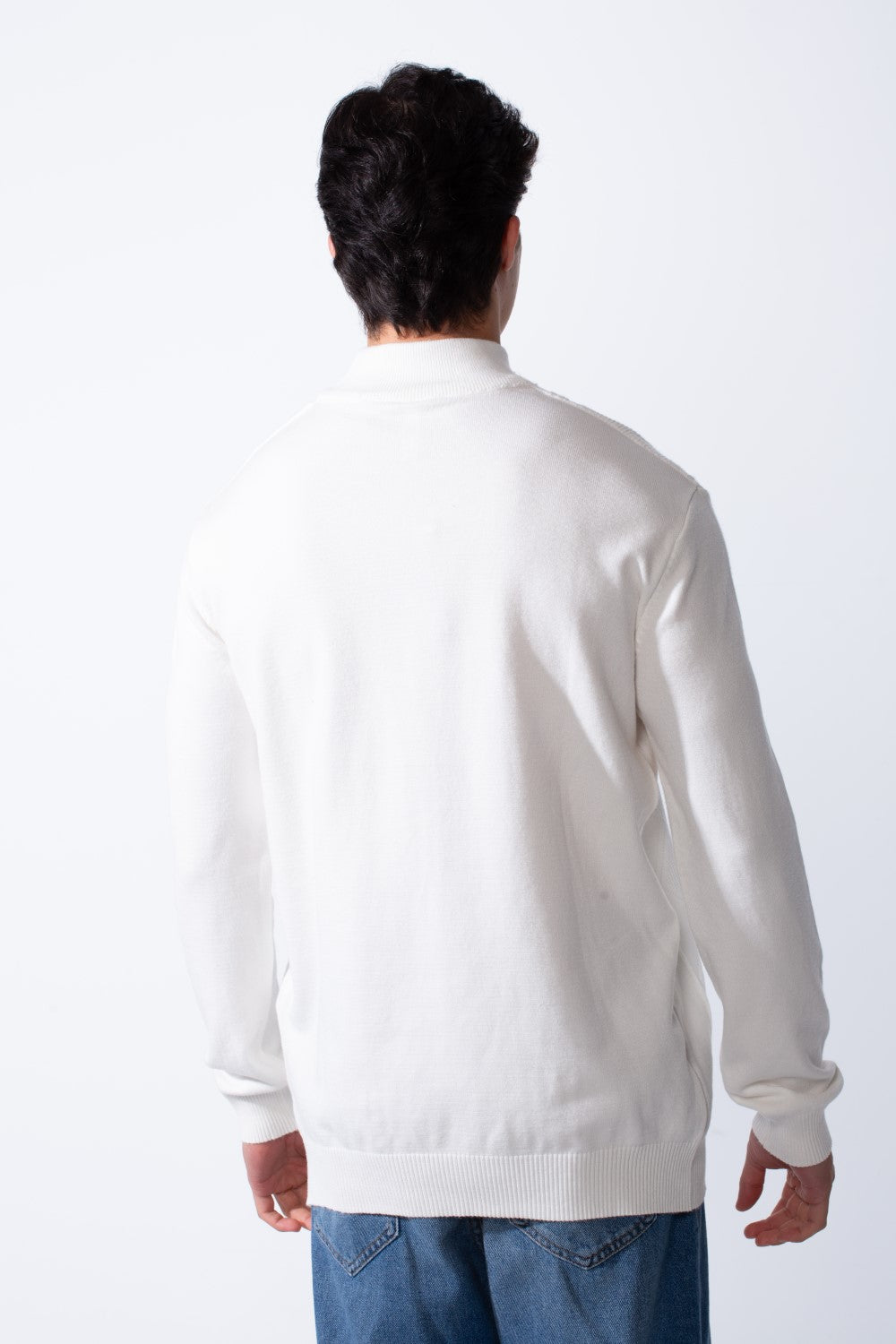 Men's High Neck Slim Fit Unique Knitted  Pullover