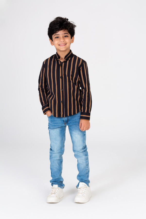Boys Small Striped Colorful Shirt