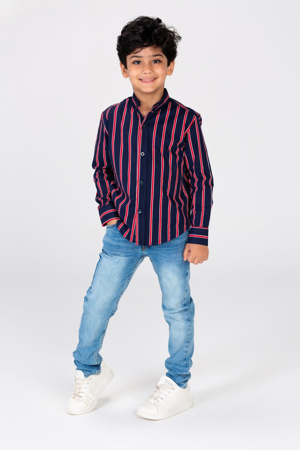 Boys Small Striped Colorful Shirt