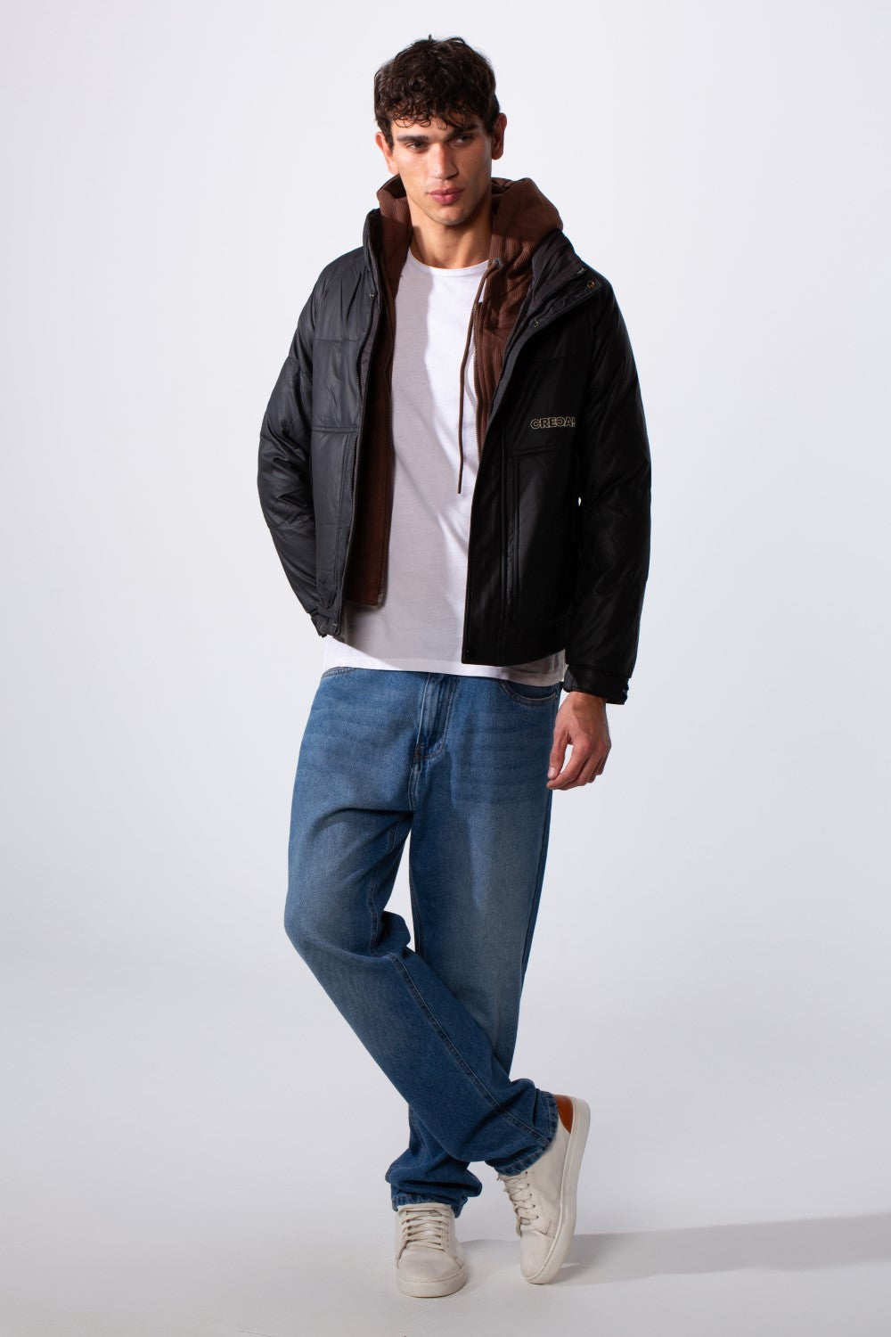 Men's Double Layer Casual Hooded Waterproof Jacket