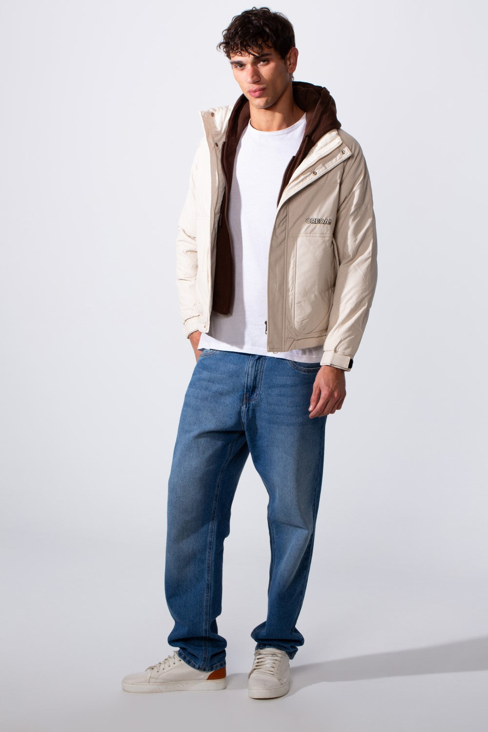 Men's Double Layer Casual Hooded Waterproof Jacket