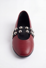 Women’s Tomato Store Ballet Flats With Studded Strap Details Sleek Pointed Toe Shape Shoes