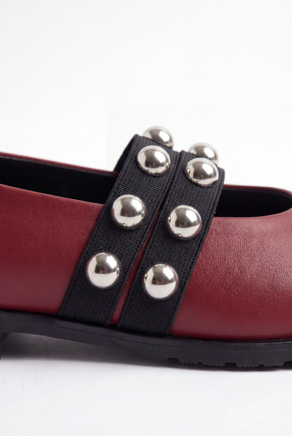 Women’s Tomato Store Ballet Flats With Studded Strap Details Sleek Pointed Toe Shape Shoes