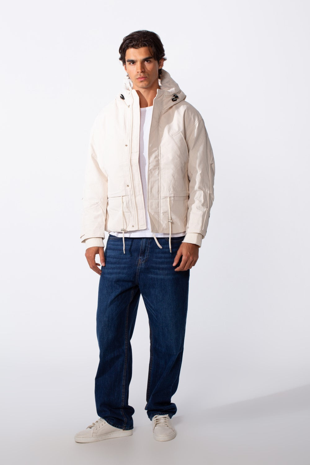 Men's Long Sleeve Front Pockets Zipper Jacket