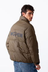 Men's Lightweight Waterproof Text Print Windbreaker Jacket