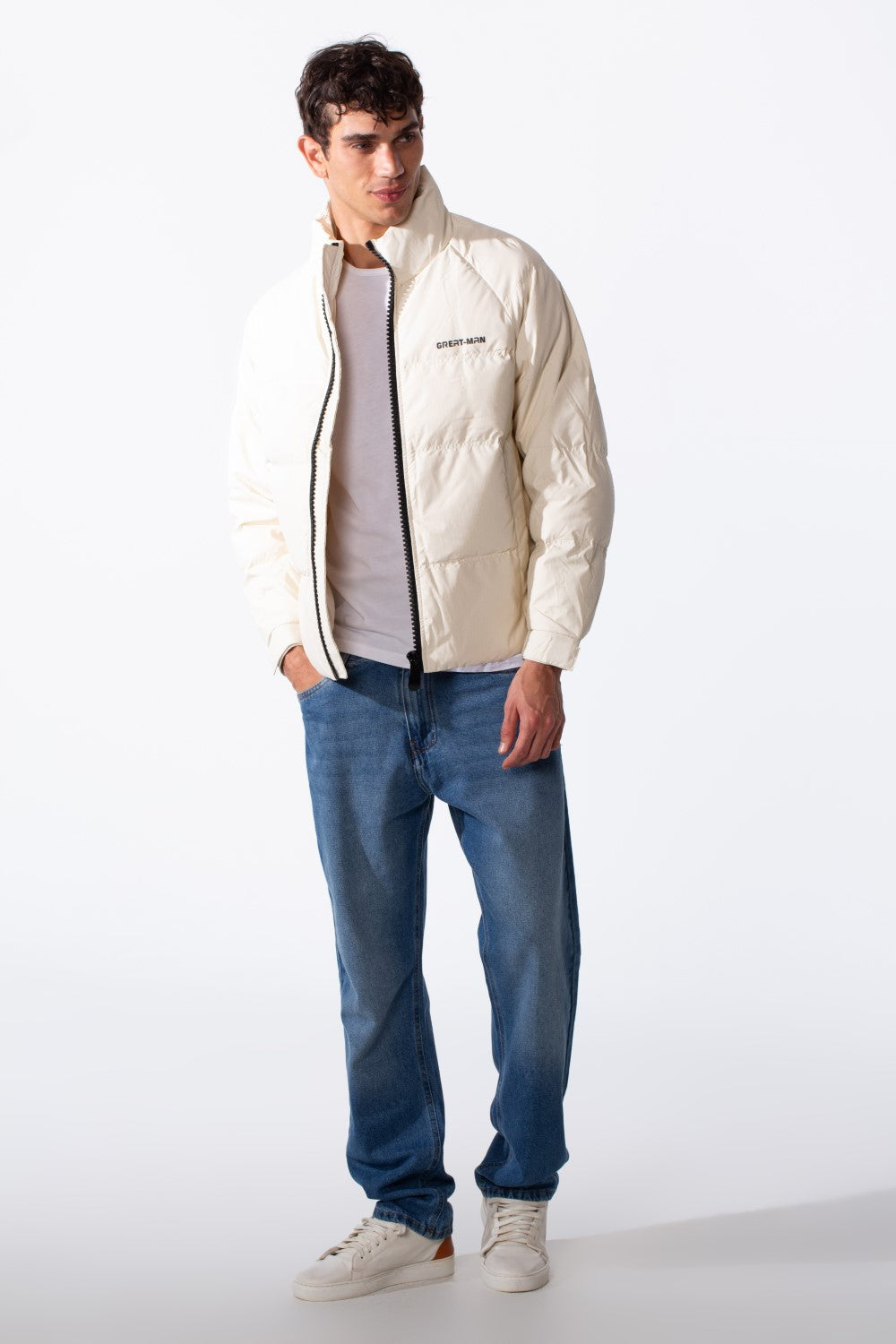 Men's Lightweight Waterproof Text Print Windbreaker Jacket