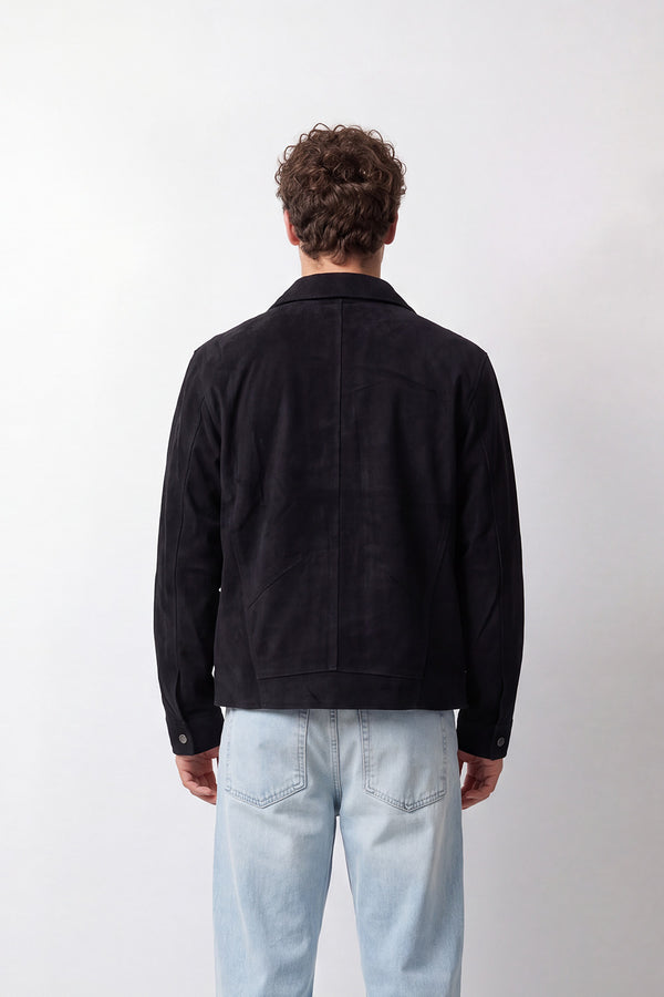 Men's Tomato Store Winter Premium Faux Suede Jacket  Full-Zip Slim Fit