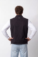 Men's Tomato Store Waterproof Padded Vest Sleeveless High Neck Snap Button Slim Fit Zip Front