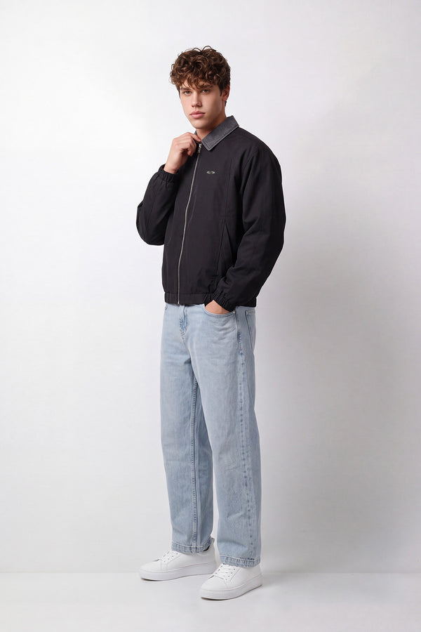 Men's Tomato Store Waterproof Slim Fit Jacket Full-Zip Front Minimal Chest Emblem