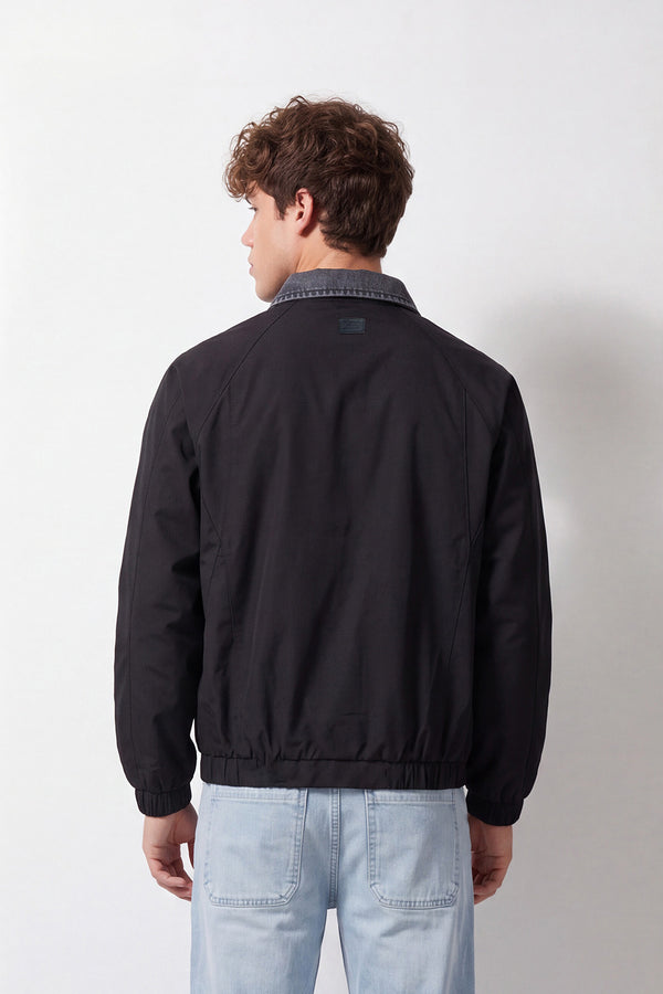 Men's Tomato Store Waterproof Slim Fit Jacket Full-Zip Front Minimal Chest Emblem