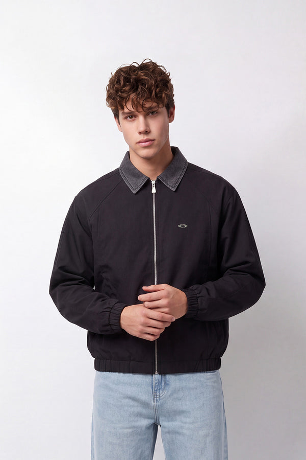 Men's Tomato Store Waterproof Slim Fit Jacket Full-Zip Front Minimal Chest Emblem