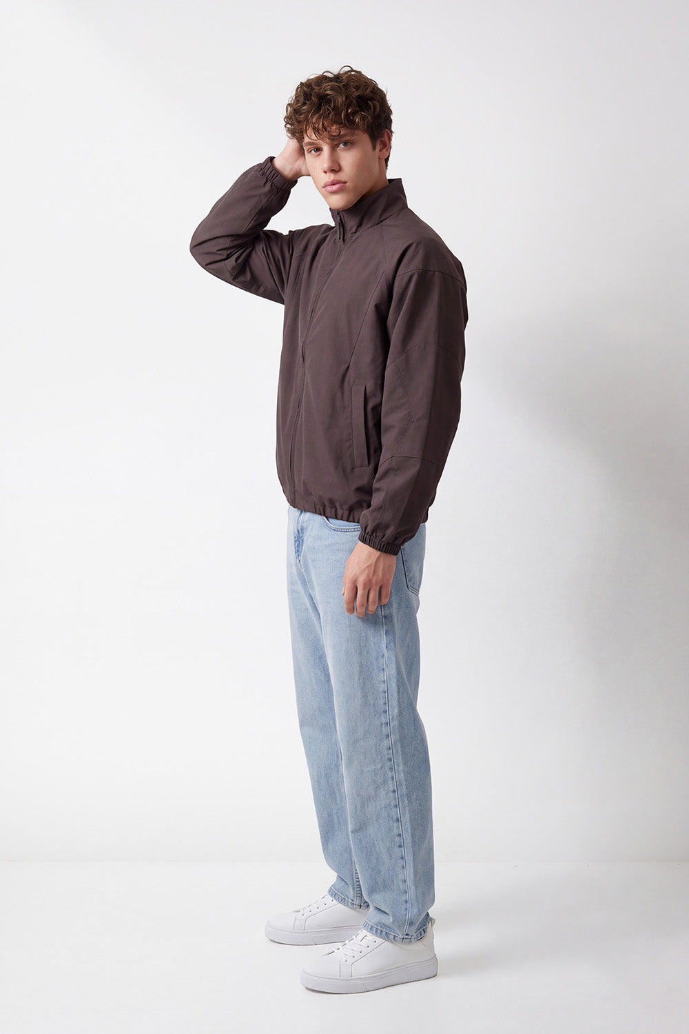 Men's Tomato Store Waterproof Slim Fit Jacket Long Sleeve High Neck Full-Zip