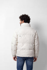 Men's Tomato Store Puffer Jacket High Neck Snap And Zip Front Chest Logo Detail Slim Fit Waterproof