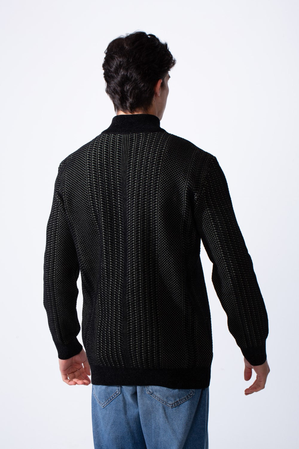 Men's Half Zip High Neck Long Sleeve Slim Fit Basic Pullover