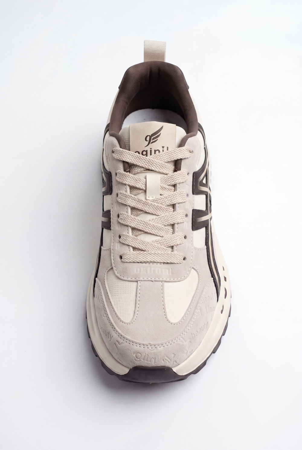 Men’s Tomato Store Retro Sneakers Contrast Panel Details Lace Up Closure Duck Shoes