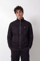 Men's Tomato Store Premium Faux Suede Fabric Jacket High Neck Full-Zip
