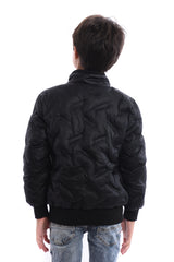 Boy's Full Zipper Casual Padded Waterproof Jacket With Side Pocket