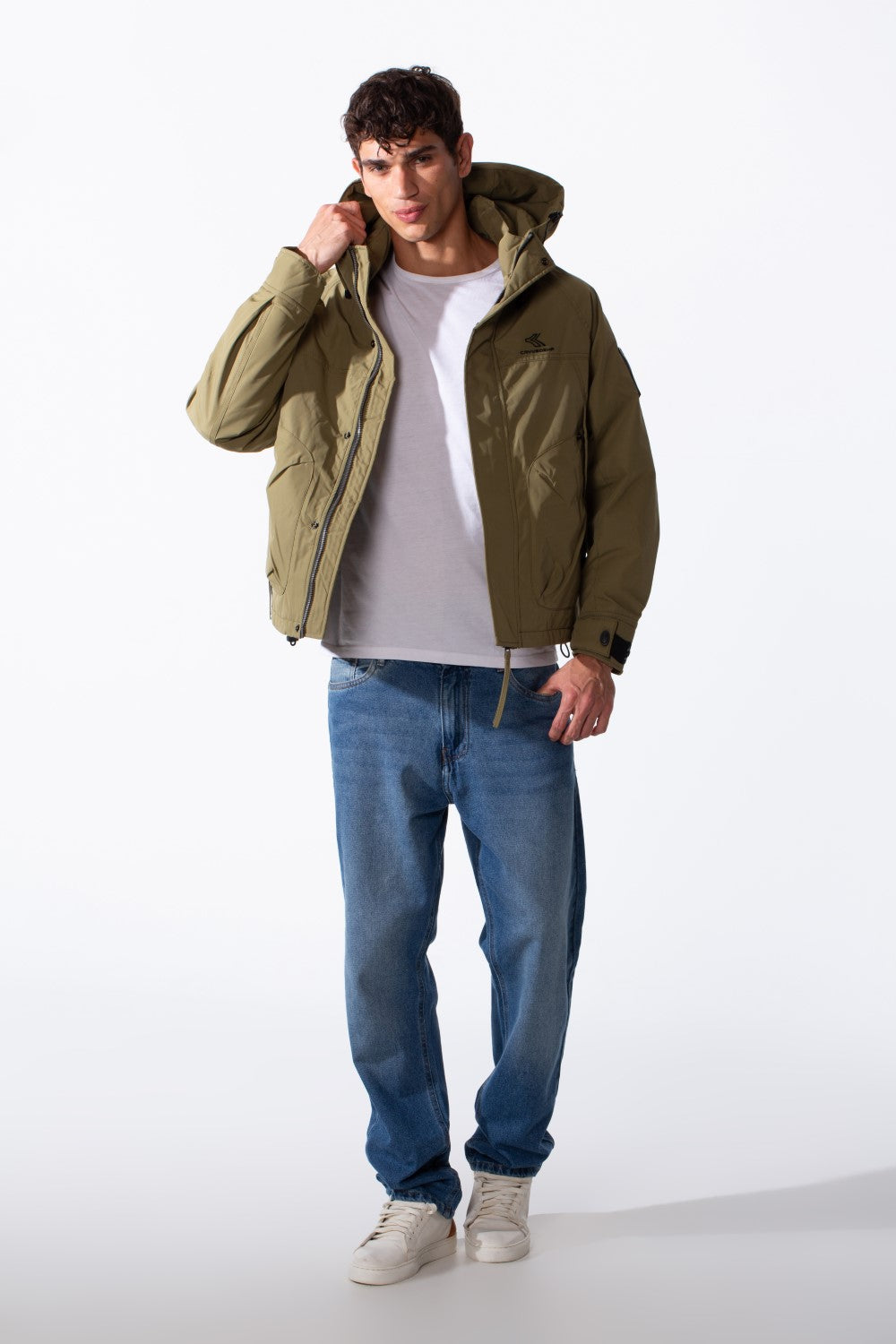 Men's Hooded Waterproof Tomato Jacket With Pockets