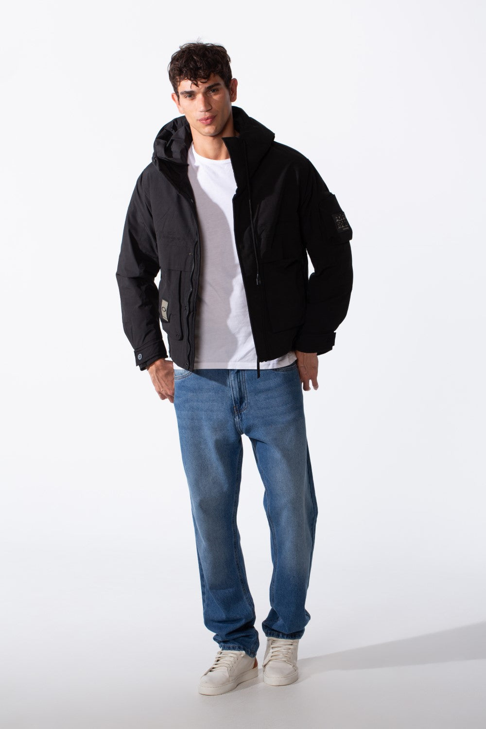 Men's Hood Waterproof Modern Long Sleeve Jacket