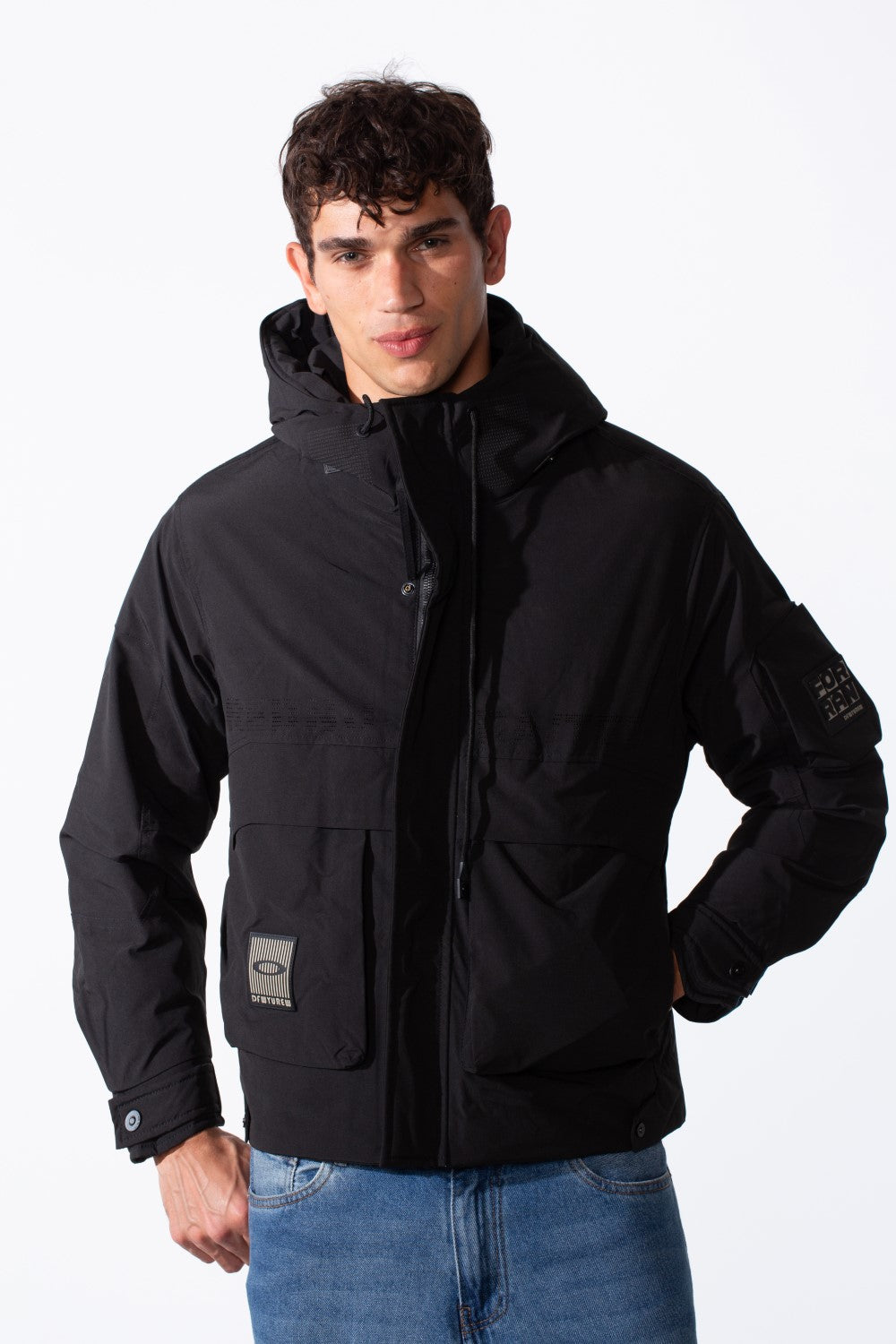Men's Hood Waterproof Modern Long Sleeve Jacket