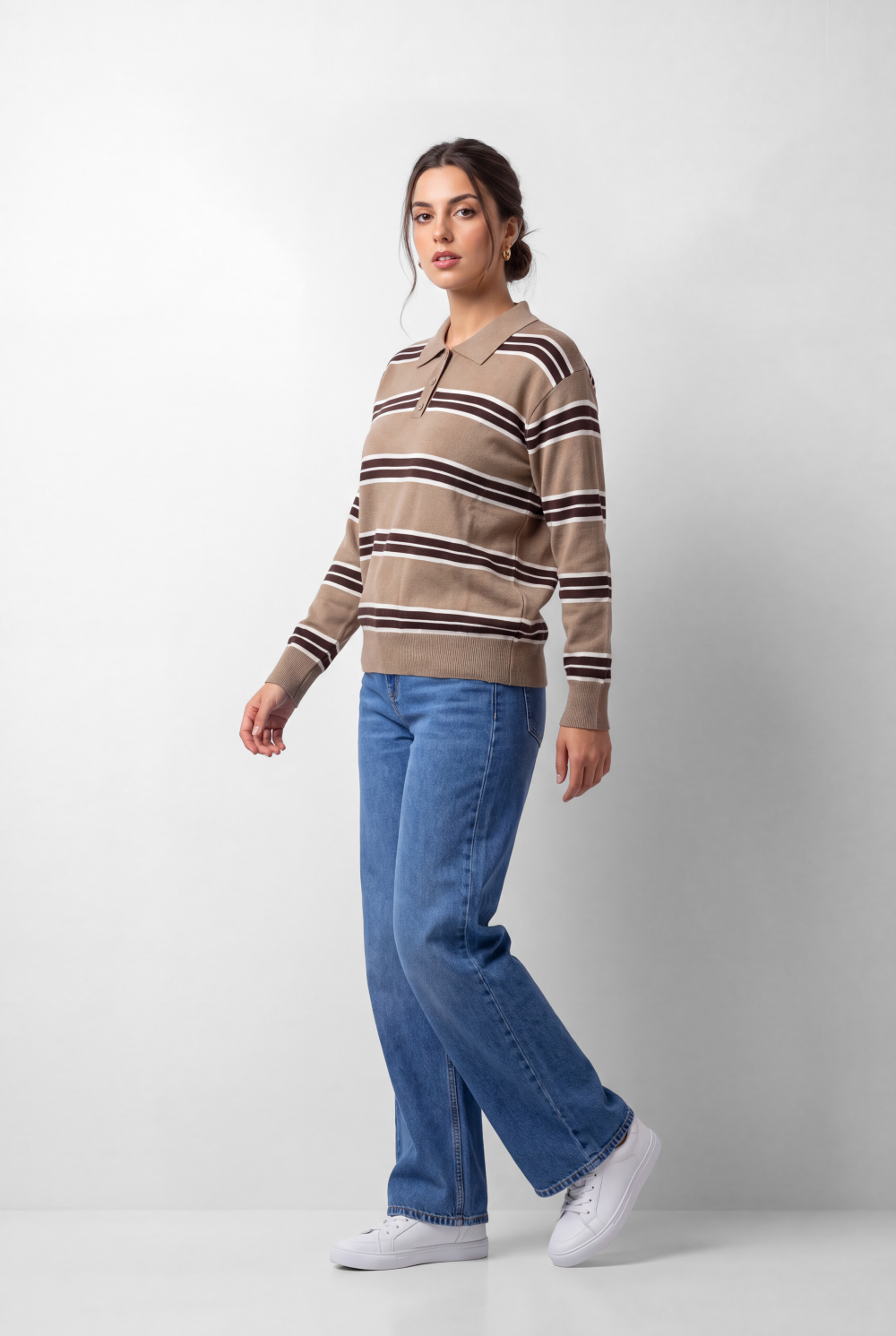 Women's Tomato Store Pullover Polo Collar Button Placket