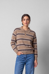 Women's Tomato Store Pullover Polo Collar Button Placket