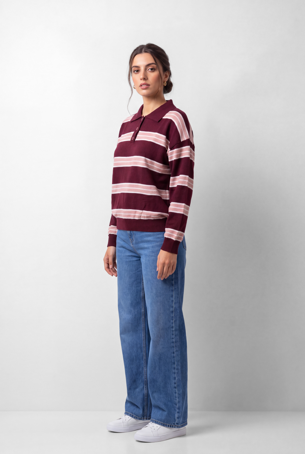 Women's Tomato Store Pullover Polo Collar Button Placket