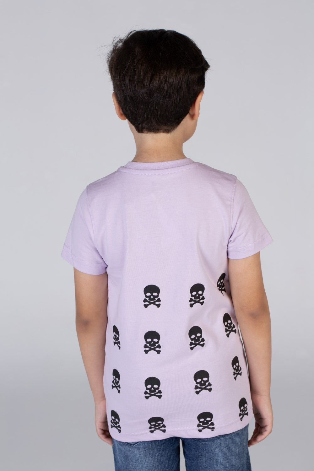 Boys Printed Round Neck Regular Fit T-shirt  With Short Sleeves