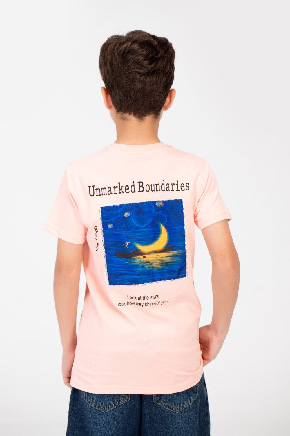 Boy's Graphic Print Crew Neck T-Shirt