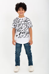 Boys' Half-Sleeve T-shirt Printed With A Comfortable Fit