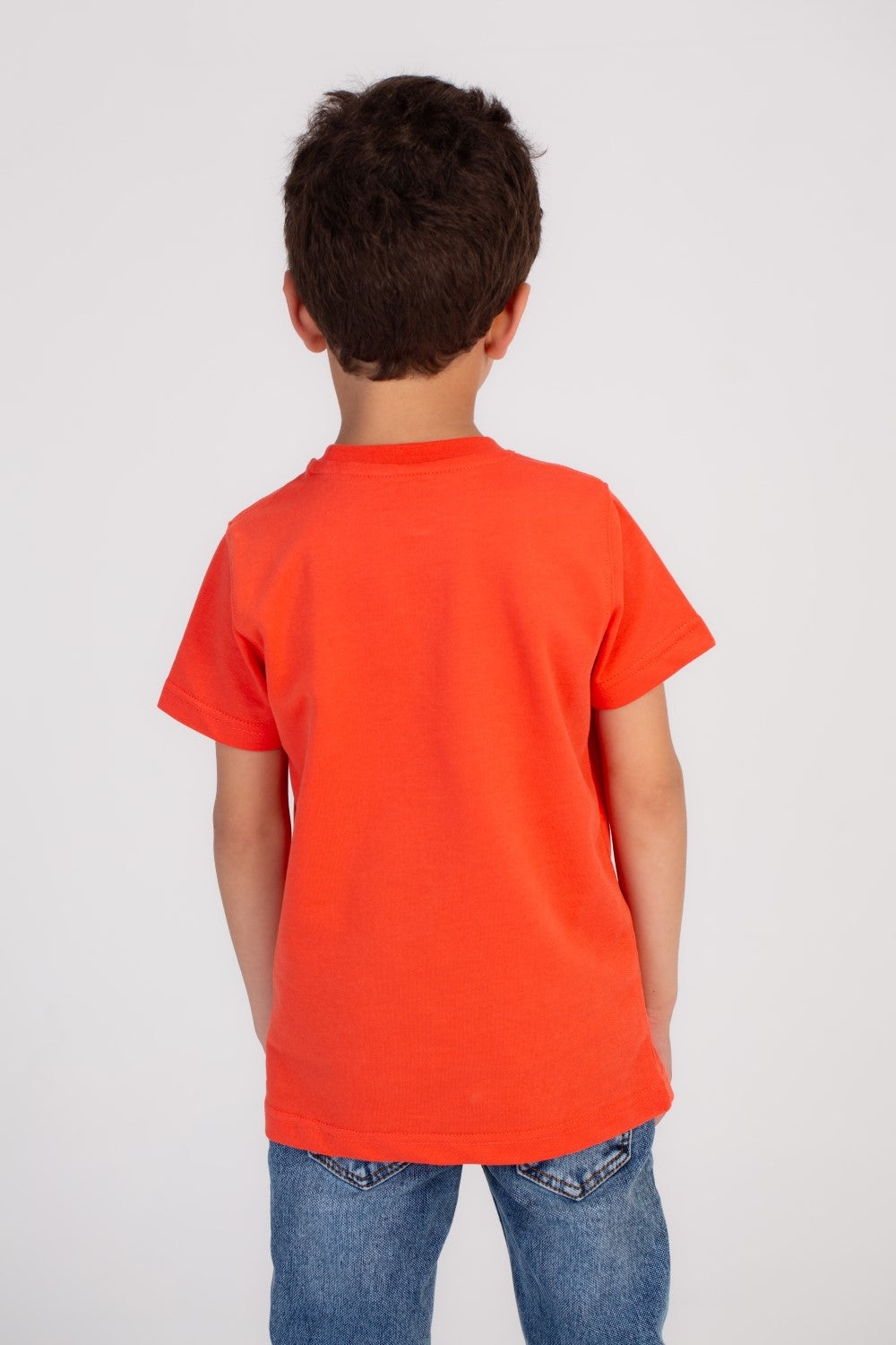 Boy's Front Printed Regular Fit Cotton Over Size T-shirt Crafted For Comfort & Style