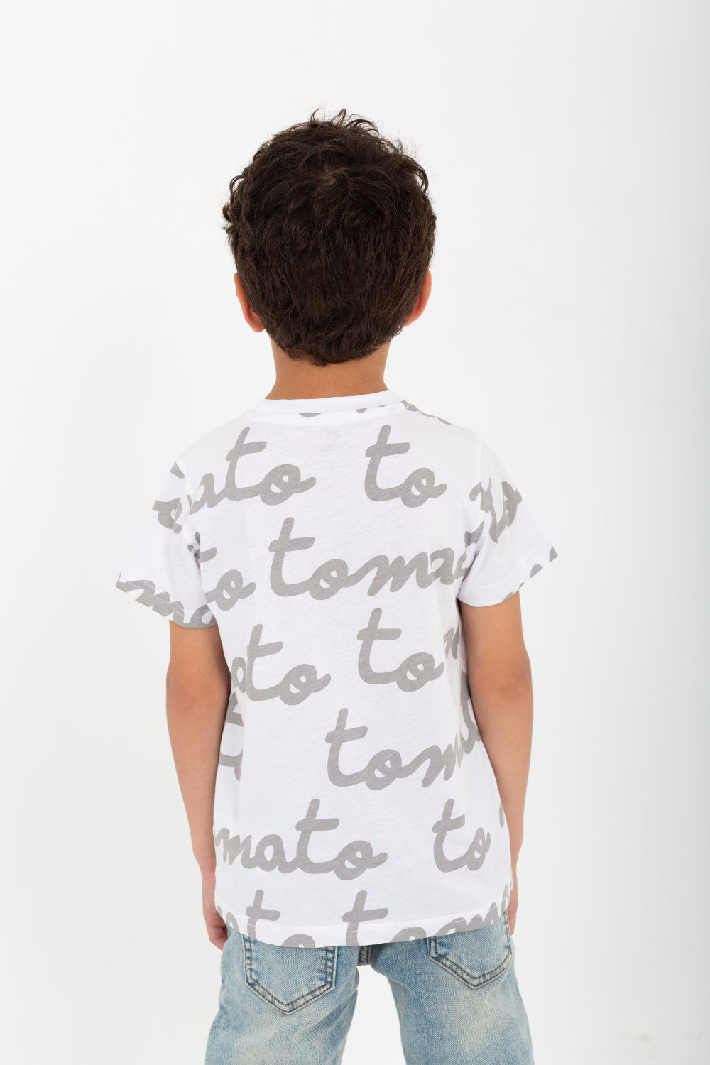 Boys' Half-Sleeve T-shirt With Tomato Printed  And A Comfortable Material