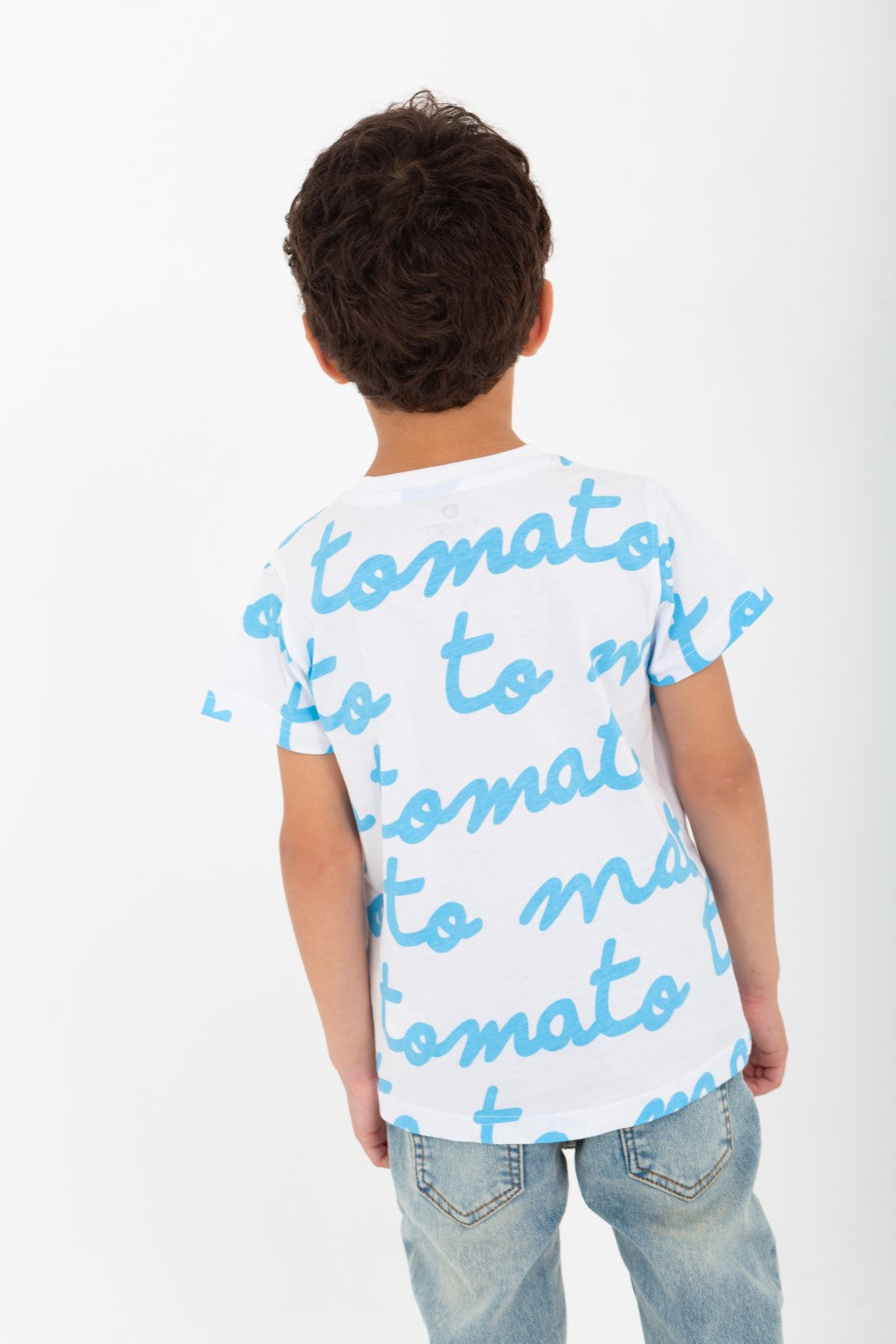 Boys' Half-Sleeve T-shirt With Tomato Printed  And A Comfortable Material