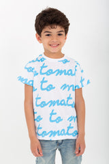 Boys' Half-Sleeve T-shirt With Tomato Printed  And A Comfortable Material