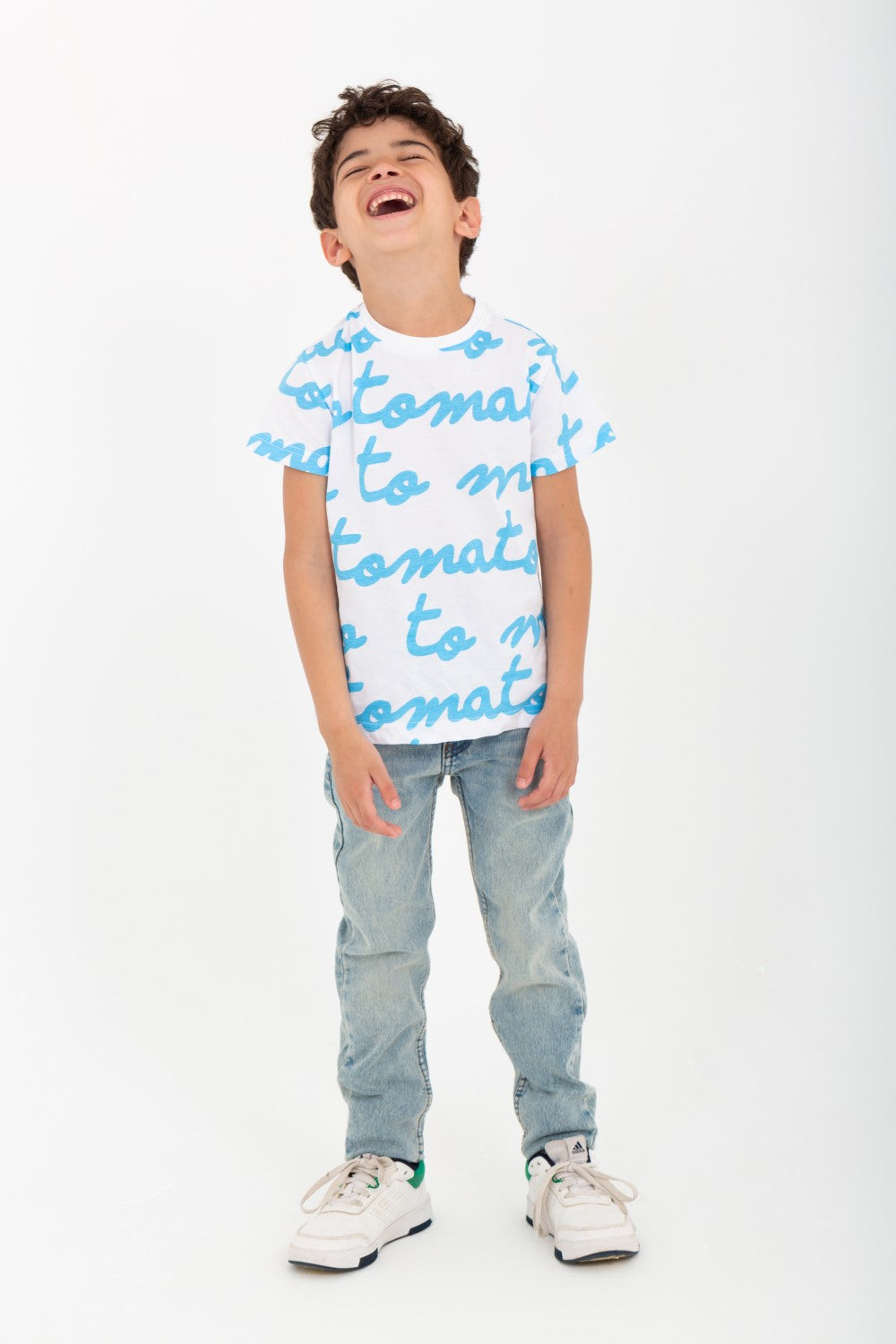 Boys' Half-Sleeve T-shirt With Tomato Printed  And A Comfortable Material