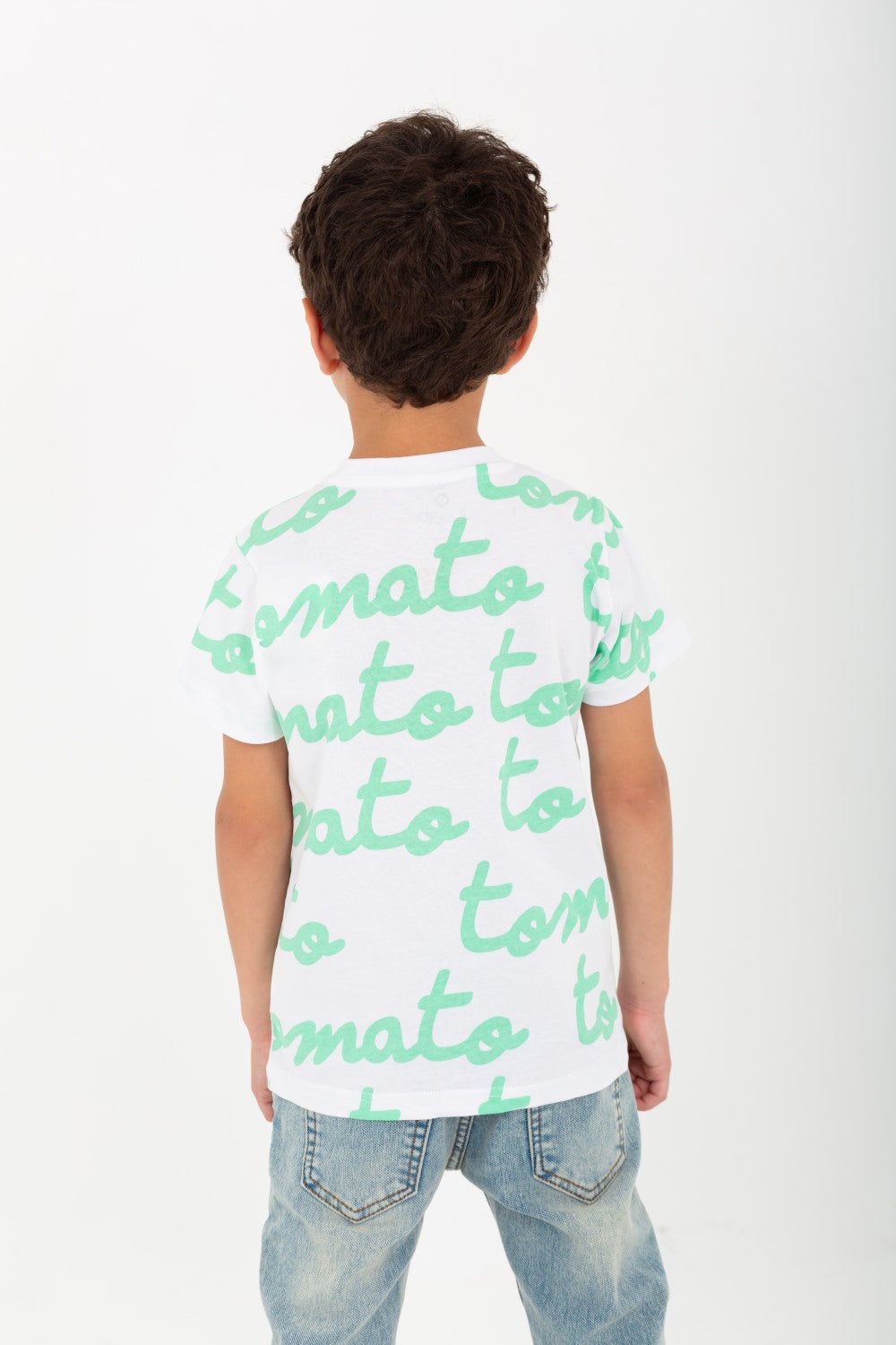 Boys' Half-Sleeve T-shirt With Tomato Printed  And A Comfortable Material