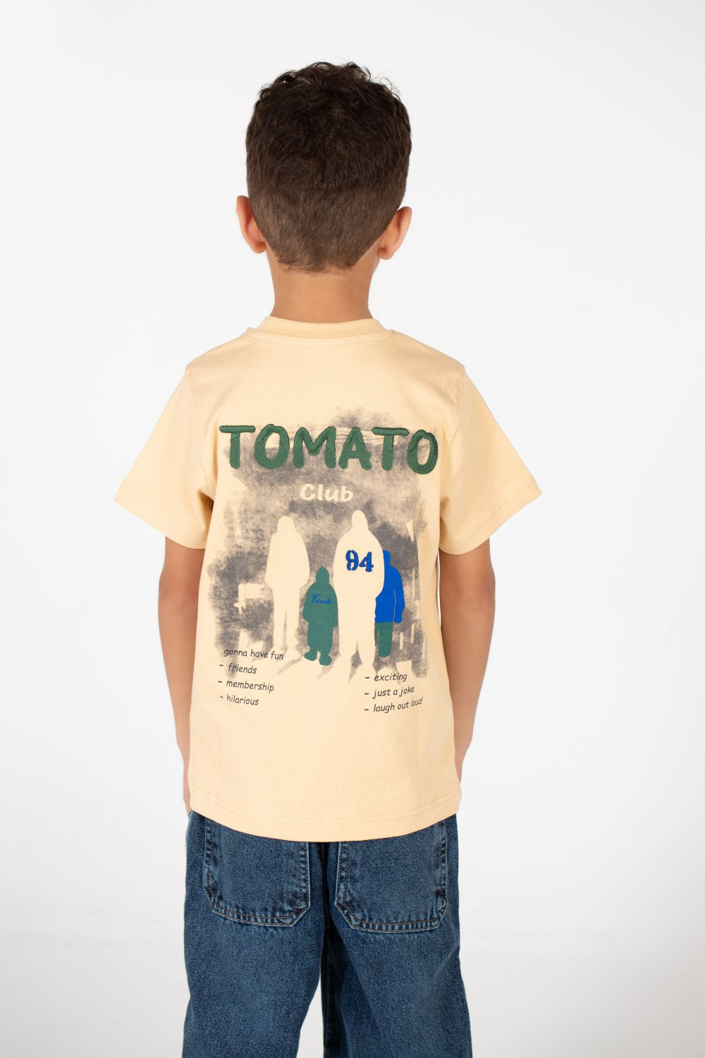 Boy's Tomato Half Sleeve Round Neck T-Shirt