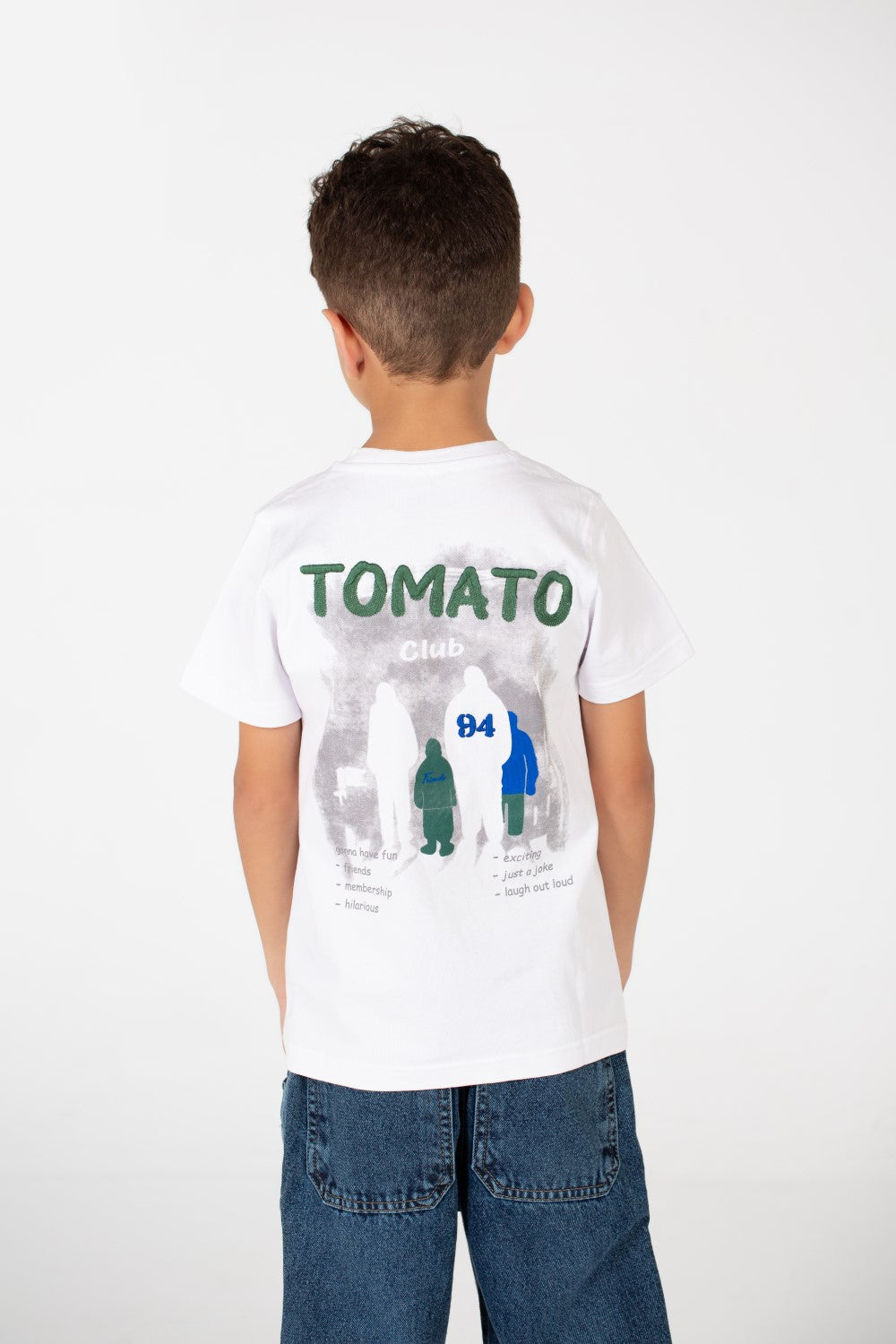 Boy's Tomato Half Sleeve Round Neck T-Shirt