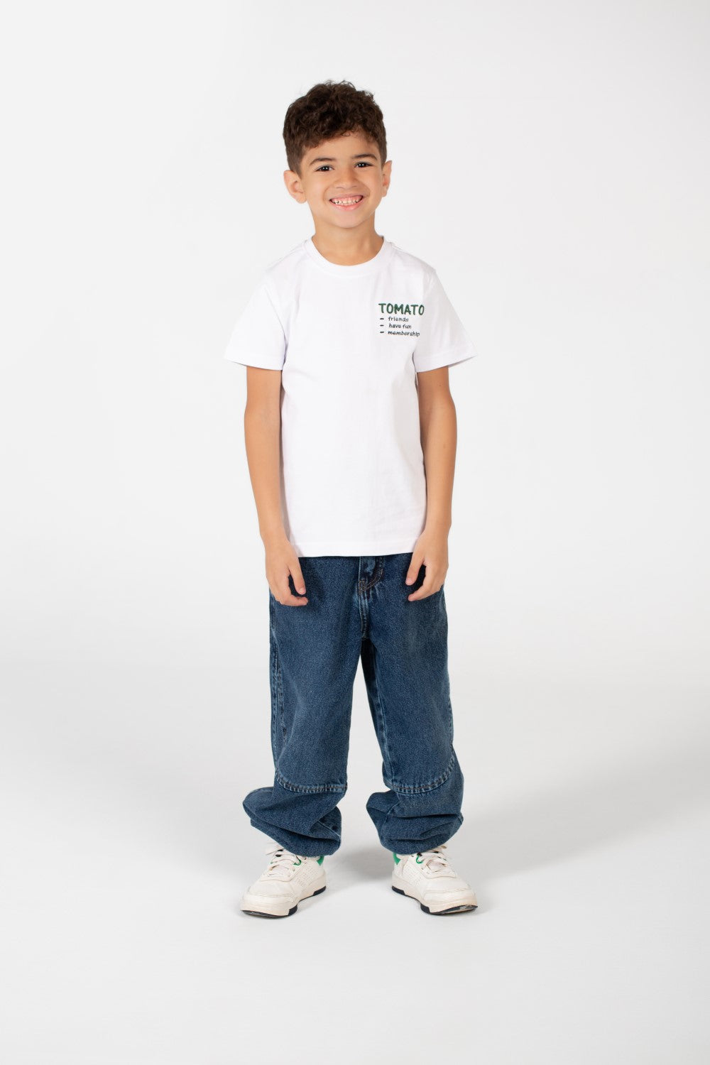 Boy's Tomato Half Sleeve Round Neck T-Shirt