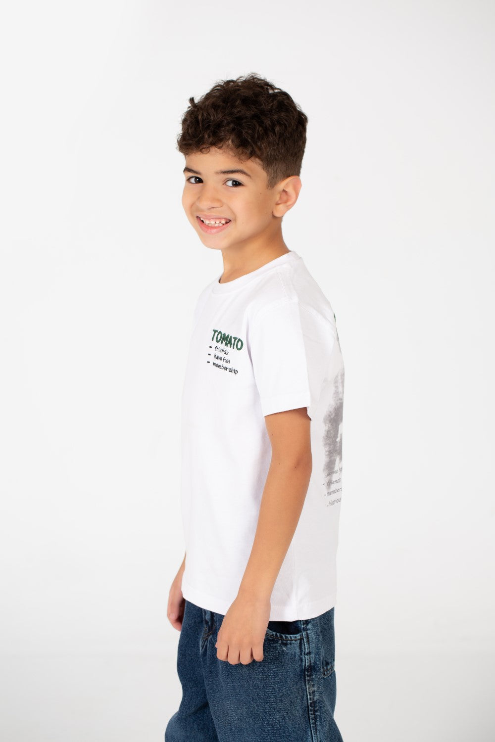 Boy's Tomato Half Sleeve Round Neck T-Shirt