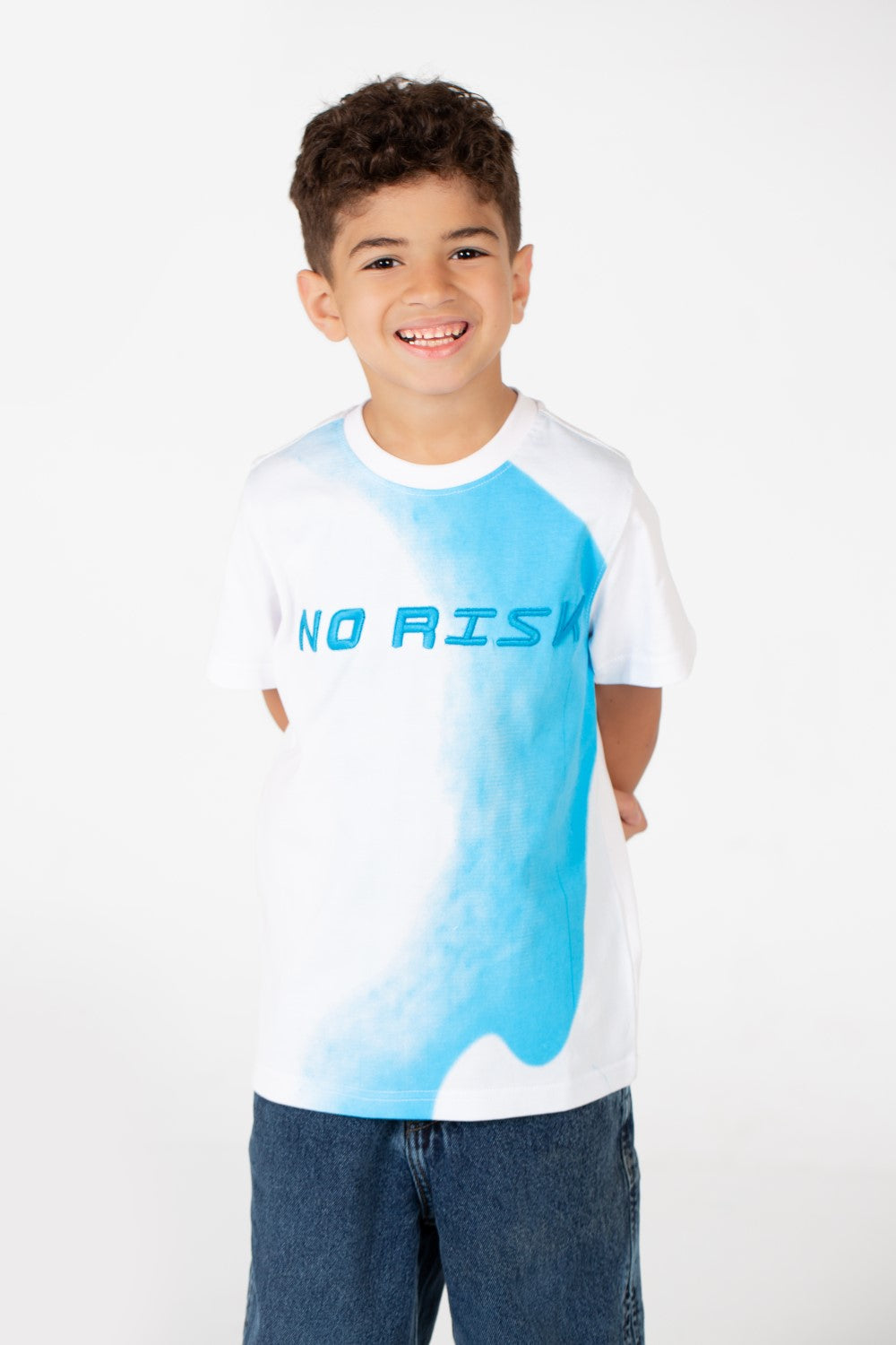 Boy's No Risk Print Half Sleeve T-Shirt