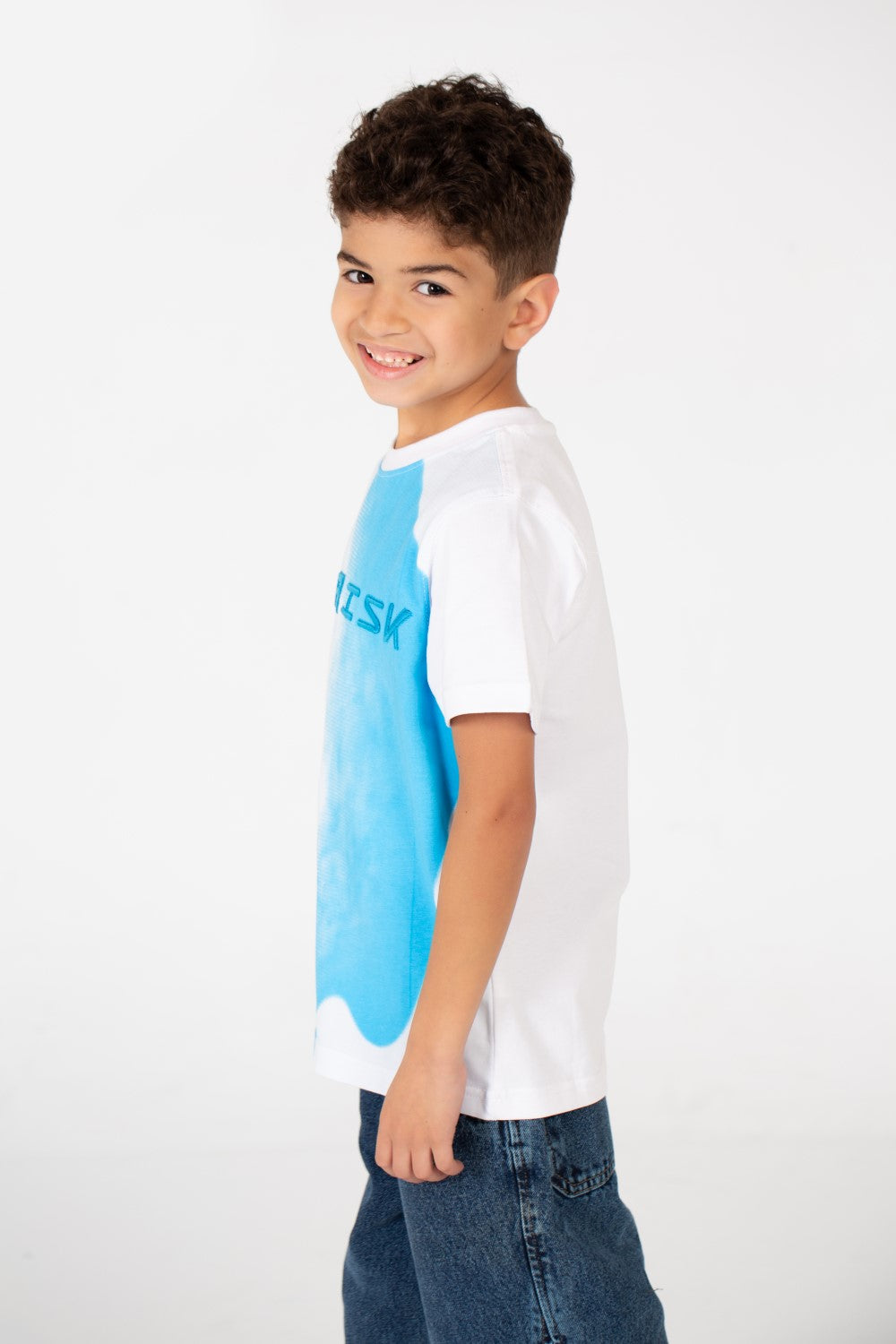 Boy's No Risk Print Half Sleeve T-Shirt