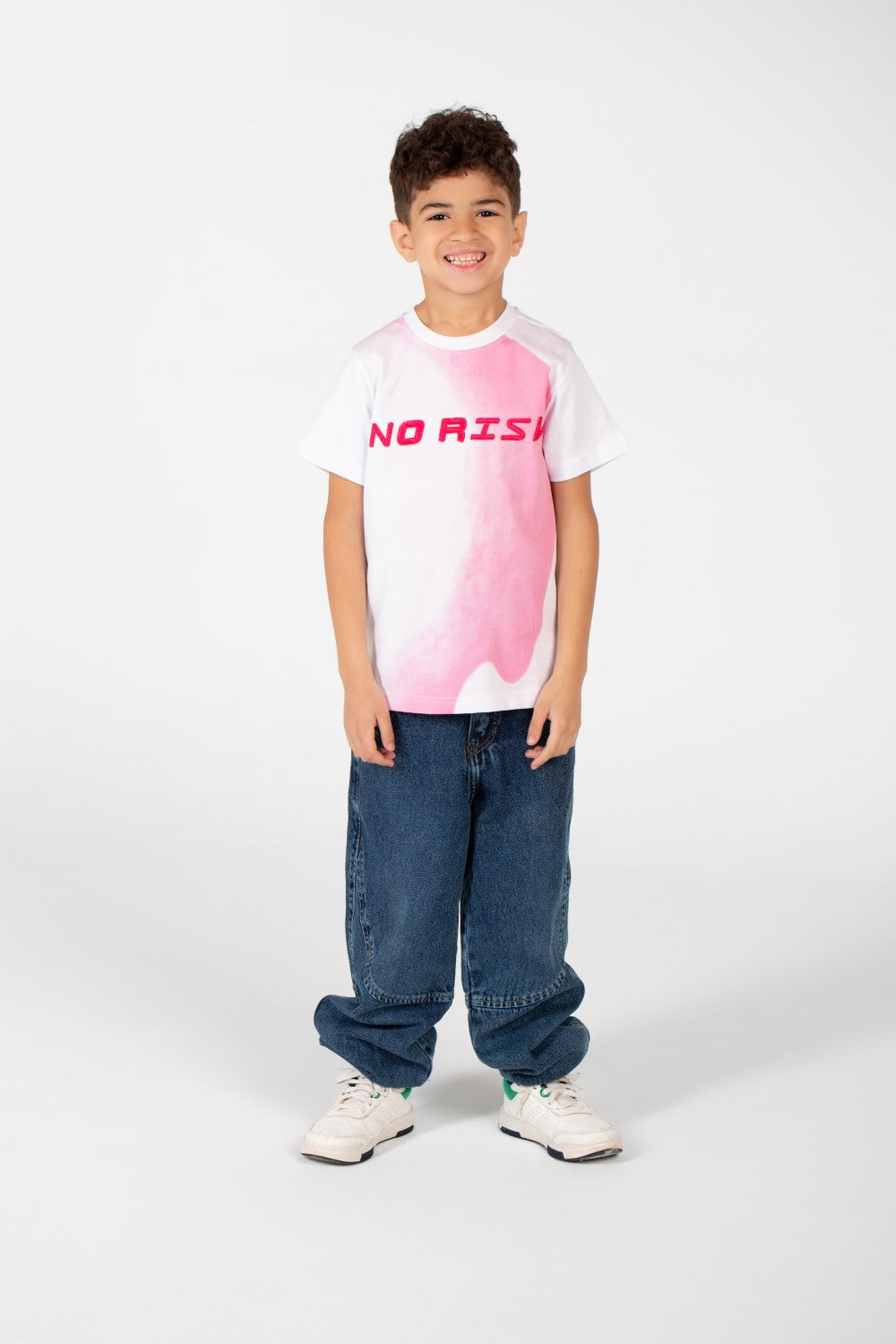 Boy's No Risk Print Half Sleeve T-Shirt