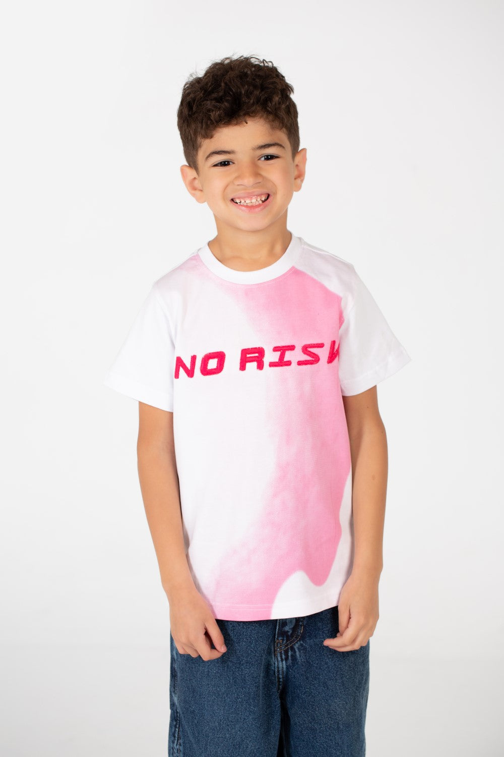 Boy's No Risk Print Half Sleeve T-Shirt