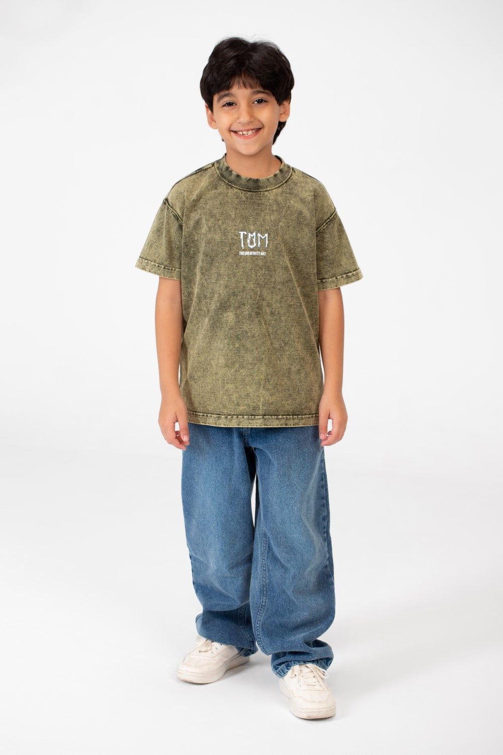 Boy's Tomato Washed Oversized T-Shirt