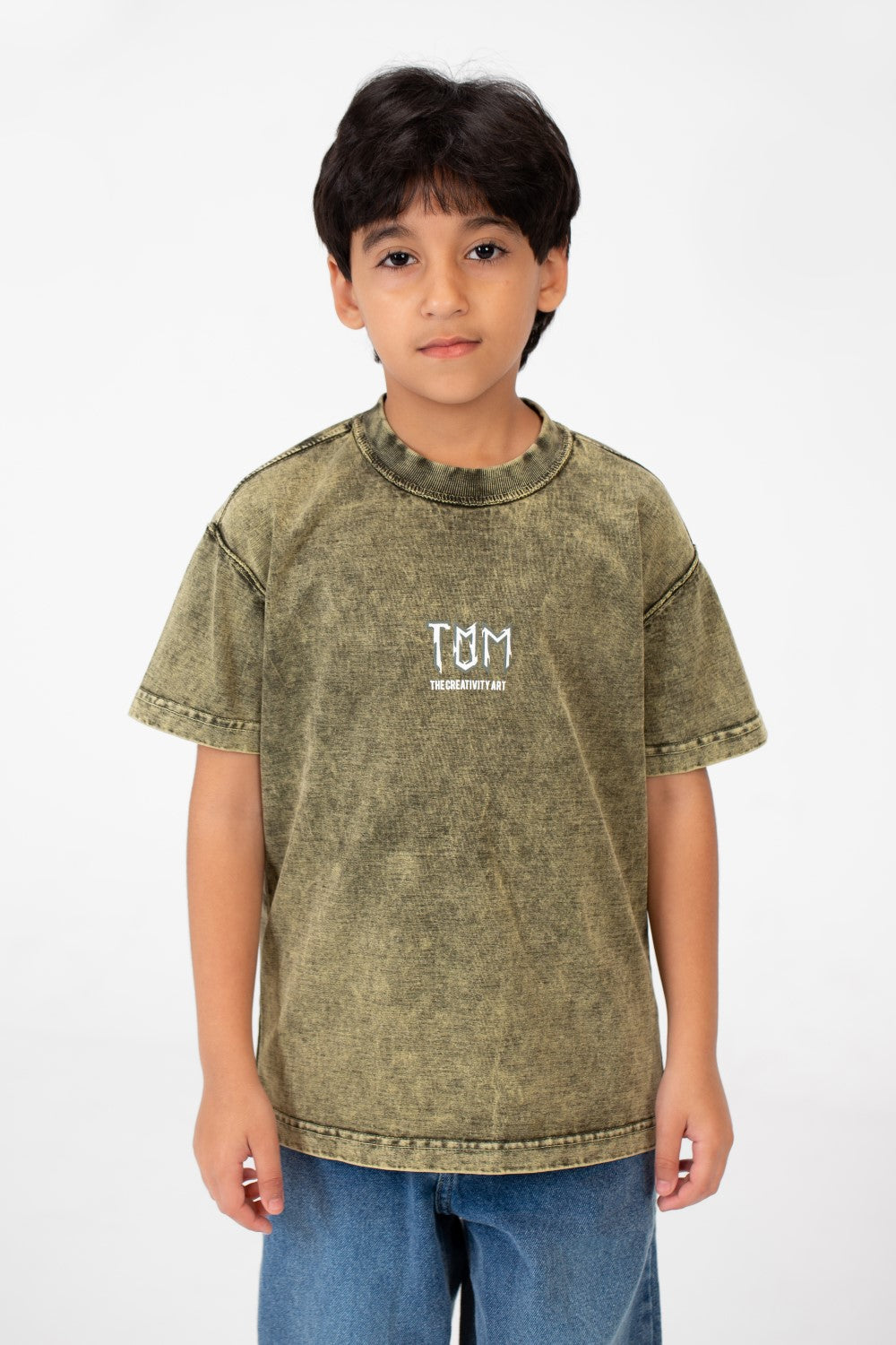 Boy's Tomato Washed Oversized T-Shirt
