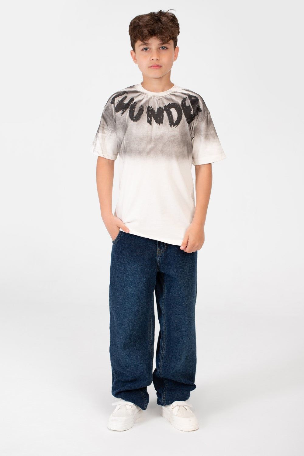 Boy's Oversized Half Sleeved Printed T-shirt