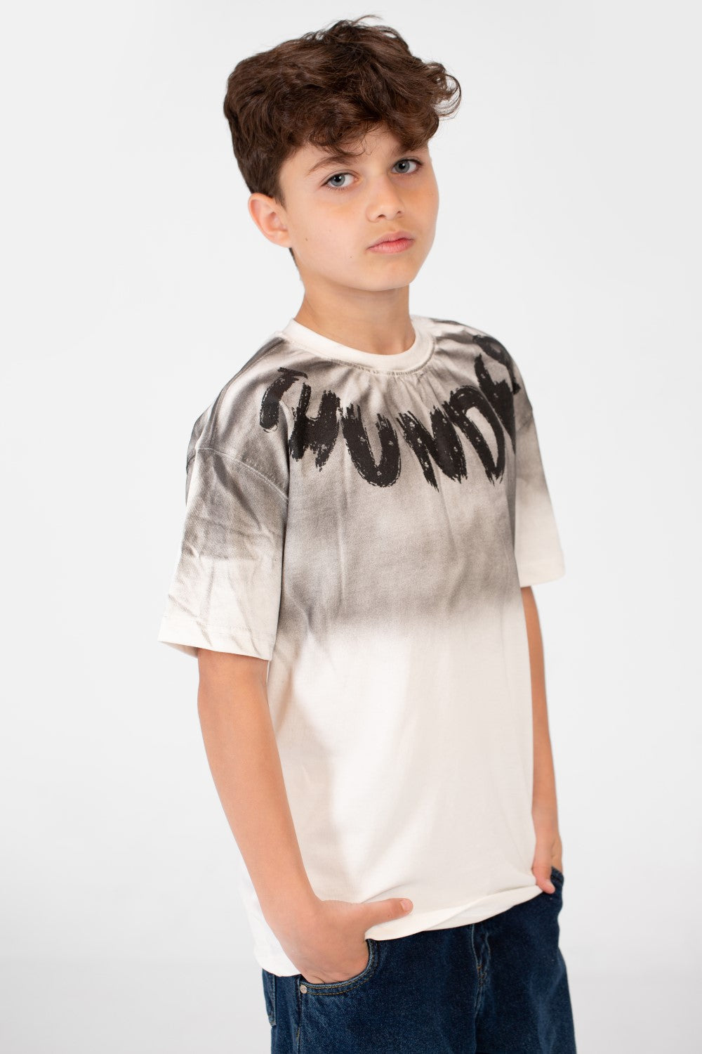 Boy's Oversized Half Sleeved Printed T-shirt